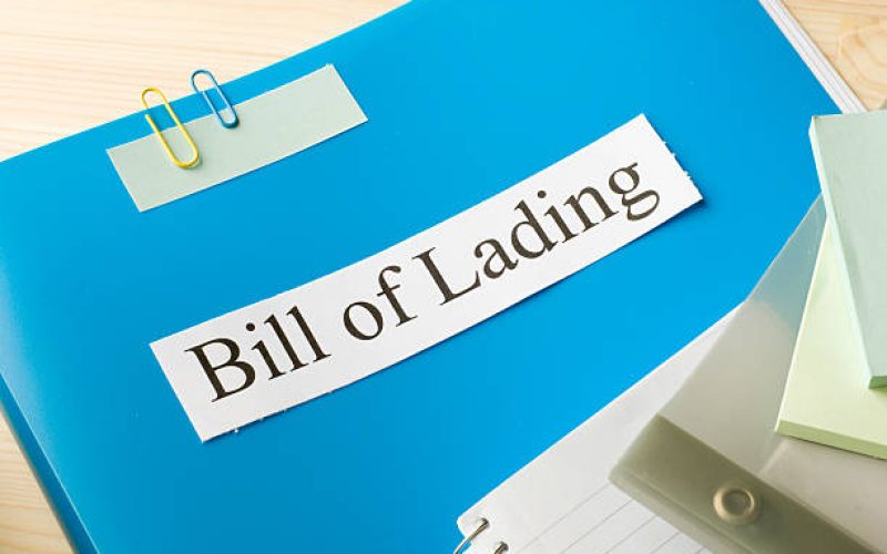 bill of ladings on office table