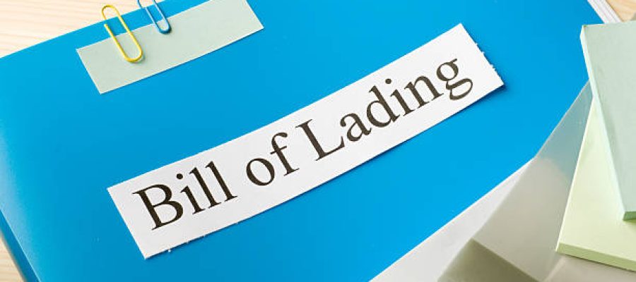 bill of ladings on office table