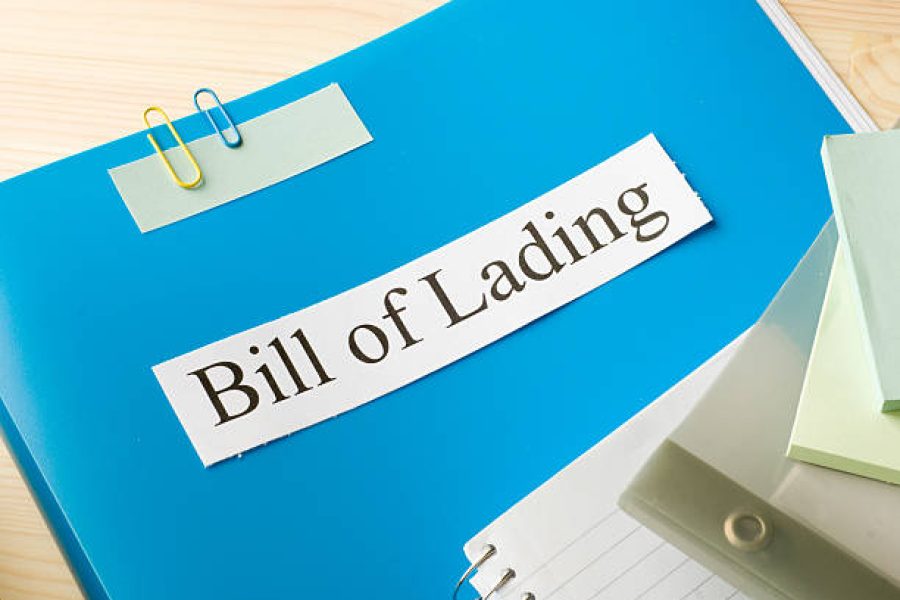 bill of ladings on office table